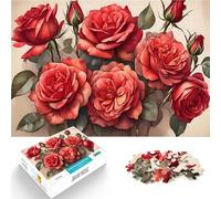 puzzle 1000 pezzi per adulti Bouquet di rose rosse Giocattoli educativi per l'apprendimento Giochi per famiglie Regali di Babbo Natale segreto 70x100cm