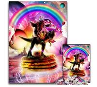 Puzzle 1000 pezzi per adulti Bradipo che cavalca un dinosauro Puzzle impossibili per adulti Fai da te Decorazione per la casa Regalo, Gioco rompicapo 26X38CM / 10,23x14,96 pollici