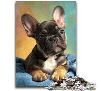 Puzzle 1000 pezzi per adulti Bulldog francese per età 14 anni e oltre Giochi per famiglie Gioco di Natale Regali per donne 50x75cm