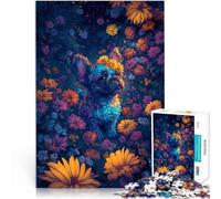 Puzzle 1000 pezzi per adulti Bulldogs fiori sfida educativa sfida intelligenza cerebrale Giocattoli avvincenti 50x70cm