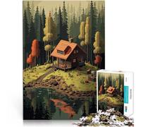puzzle 1000 pezzi per adulti Caban perduto nel bosco Difficile da completare ma divertente e umoristico Migliorare l'amore tra le coppie 38x26cm