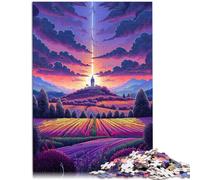 Puzzle 1000 pezzi per adulti campi di lavanda Provenza Francia Puzzle Giochi educativi Un'opera d'arte per e adolescenti 14 anni e oltre 26 x 38 cm