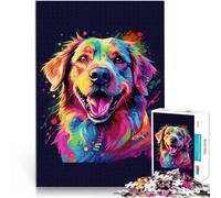 puzzle 1000 pezzi per adulti Cane carino colorato Difficile da completare ma divertente e umoristico perché è ideale come regalo per tutta la famiglia 38x26cm