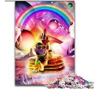 Puzzle 1000 pezzi per adulti Cane che cavalca una tigre Puzzle impossibile per adulti dimensioni 26x38cm Gioco interattivo per famiglie, regalo artigianale con opere d'arte colorate