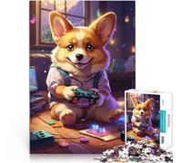 puzzle 1000 pezzi per adulti Cane Corgi Aiuta il cervello ad allenare i giocattoli che creano dipendenza per coltivare la pazienza Idee regalo 52x38cm