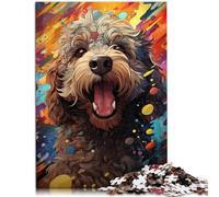 Puzzle 1000 pezzi per adulti cane d'acqua spagnolo gioco di riflessione sollievo dallo stress sfida difficile per adolescenti dai 14 anni e oltre 50 x 70 cm
