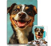 Puzzle 1000 pezzi per adulti Cane felice 1000 pezzi per adolescenti rafforza l'amore tra coppie dai 14 anni in su 38x26cm