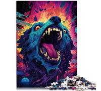 Puzzle 1000 pezzi per adulti Cane feroce e vizioso Puzzle tagliato con precisione Anti-Stress Vacanze in Casa uccidere il Tempo 26x38cm