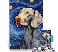 puzzle 1000 pezzi per adulti Cane Weimaraner Giocattoli che creano dipendenza e sfidano l'intelligenza del cervello Regalo divertente 75x50cm