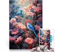 puzzle 1000 pezzi per adulti Canto degli uccelli e fiori per il giocattolo di sfida del gioco educativo Adatto per la decorazione del desktop 38x26cm