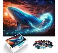 puzzle 1000 pezzi per adulti Canto della balena del cielo Gioco impegnativo e gioco in famiglia perché è ideale come regalo per tutta la famiglia 38x26cm