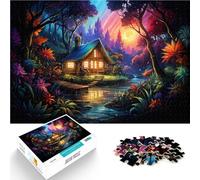 Puzzle 1000 pezzi per adulti capanna nella giungla assemblaggio di motivi anti-stress sfida difficile per adolescenti dai 14 anni e oltre 26 x 38 cm