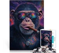 puzzle 1000 pezzi per adulti Capo scimpanzé Aiuta il cervello ad allenare i giocattoli che creano dipendenza per coltivare la pazienza Opera d'arte 70x100cm