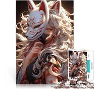 puzzle 1000 pezzi per adulti Carina fanciulla assassina samurai Sfida di gioco educativo giocattolo con poster abbinato e foglio di quiz 38x26cm