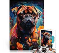 puzzle 1000 pezzi per adulti Carlino nel giardino dell'Eden Allena il tuo cervello e le tue mani Gioco educativo per compleanno e Natale 52x38cm