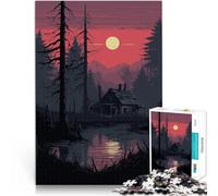 puzzle 1000 pezzi per adulti Casa infestata Giocattoli che creano dipendenza e sfidano l'intelligenza del cervello Opera d'arte 38x26cm