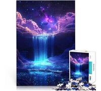 puzzle 1000 pezzi per adulti Cascata cosmica sotto un cielo stellato notturno Giochi educativi Lista dei desideri con Babbo Natale 52x38cm