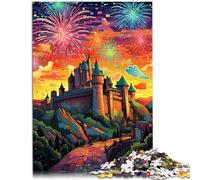 Puzzle 1000 pezzi per adulti Castello di Carcassonne Attività Famiglia Puzzle Anti-Stress Soggiorno di Vacanza Uccidere il tempo per adolescenti dai 14 anni e oltre 26x38cm