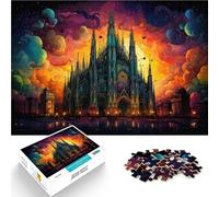 Puzzle 1000 pezzi per adulti Cattedrale di Milano Giocattolo educativo intellettuale decomprimente Migliora la memoria per adolescenti dai 14 anni e oltre 26 x 38 cm