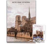 Puzzle 1000 pezzi per adulti Cattedrale di Notre Dame Giochi educativi Sfida difficile Giocattoli antistress Dimensioni 38x52cm