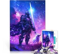 puzzle 1000 pezzi per adulti Cavaliere e Lupo nella Galassia Per il divertimento in famiglia con poster abbinato e foglio di quiz 52x38cm