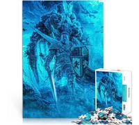 puzzle 1000 pezzi per adulti Cavaliere nella nebbia blu Antistress Vacanza in patria Uccidere il tempo con poster abbinato e foglio di quiz 38x26cm