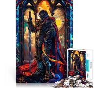 puzzle 1000 pezzi per adulti Cavaliere Paladino Macchiato Allena il tuo cervello e le tue mani Collezione di artisti, Belle arti 75x50cm