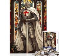 Puzzle 1000 pezzi per adulti Cavalieri Templari Giocattoli fai da te Regalo per compleanni Giochi rilassanti Adatto per la decorazione del desktop Dimensioni 50x75cm