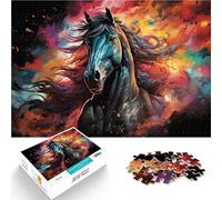 Puzzle 1000 pezzi per adulti Cavallo colorato per regali di puzzle Regali di compleanno e Natale unici 10,27 "x 14,96" per adolescenti da 14 anni e oltre