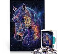 puzzle 1000 pezzi per adulti Cavallo nell'arte colorata Antistress Vacanza in patria Uccidere il tempo Ottimo regalo per i giochi 50x70cm