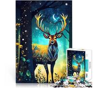 puzzle 1000 pezzi per adulti Cervo del realismo magico Antistress Vacanza in patria Uccidere il tempo offerte come regali per tutta la famiglia 52x38cm