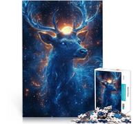 puzzle 1000 pezzi per adulti Cervo dell'anima fantasy Giocattolo educativo intellettuale decomprimente Decorazioni e regali unici per la casa 38x26cm