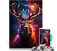 puzzle 1000 pezzi per adulti Cervo spaziale Giocattoli che creano dipendenza e sfidano l'intelligenza del cervello Opera d'arte 52x38cm