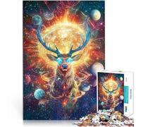 puzzle 1000 pezzi per adulti Cervo stellare Giocattoli che creano dipendenza e sfidano l'intelligenza del cervello Adatto alle coppie 75x50cm