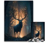 Puzzle 1000 pezzi per adulti Cervo terrestre mitologico Puzzle impossibili per adulti Ideale per divertimento in famiglia, relax e regali per le feste 26X38CM/10,23x14,96 pollici