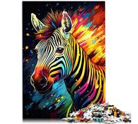 Puzzle 1000 pezzi per adulti che dipingono una zebra gioco educativo sfida giocattolo gioco familiare sollievo dallo stress sfida difficile 50 x 70 cm