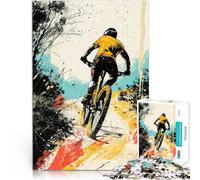puzzle 1000 pezzi per adulti Ciclismo Bici sport arte Antistress Vacanza in patria Uccidere il tempo è ideale come regalo per tutta la famiglia 50x70cm
