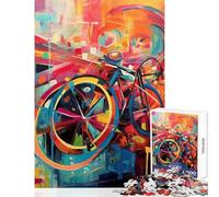Puzzle 1000 pezzi per adulti Ciclista in bicicletta Dipingi giocattoli fai da te Regalo per compleanni Giochi rilassanti Adatto per la decorazione del desktop Dimensioni 50x75cm