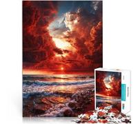 puzzle 1000 pezzi per adulti Cielo e mare al tramonto Antistress Vacanza in patria Uccidere il tempo Gioco educativo per compleanno e Natale 38x26cm