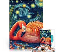 puzzle 1000 pezzi per adulti Cielo notturno dei fenicotteri Gioco di famiglia antistress sfida difficile perché è ideale come regalo per tutta la famiglia 52x38cm