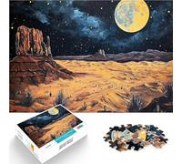 puzzle 1000 pezzi per adulti Cielo notturno del deserto con un fu Analisi e logica Ogni pezzo è unico - Gioco divertente e stimolante per tutta la famiglia 52x38cm