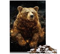 Puzzle 1000 pezzi per adulti cielo stellato orso giochi divertenti difficile da completare ma divertente e umoristico per adolescenti dai 14 anni e oltre 26 x 38 cm