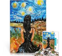 puzzle 1000 pezzi per adulti Cigno nero nella notte stellata Giochi educativi Decorazione della casa Migliorare l'amore tra le coppie 38x26cm