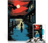 puzzle 1000 pezzi per adulti città dei gatti in Giappone per il giocattolo di sfida del gioco educativo offerte come regali per tutta la famiglia 38x26cm