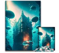 Puzzle 1000 pezzi per adulti Città sommersa Puzzle impossibili per adulti Gioco interattivo per famiglie, Decorazione fai da te per la casa Sfida mentale Regalo 26X38CM/10,23x14,96 pollici
