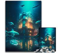 Puzzle 1000 pezzi per adulti, città sottomarina, puzzle impossibili per adulti, gioco interattivo per famiglie, decorazione fai da te per la casa, sfida mentale, regalo 26X38CM/10,23x14,96 pollici