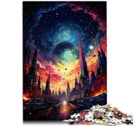 Puzzle 1000 pezzi per adulti Città tecnologica Strana Gioco Giocattoli per Regalo Familiare Decorazione Perfetta per Adolescente Età 14 Anni e Più 26x38cm