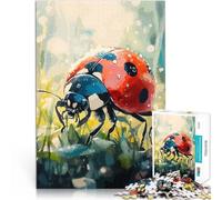 puzzle 1000 pezzi per adulti Coccinella nella rugiada Giocattolo educativo intellettuale decomprimente è ideale come regalo per tutta la famiglia 75x50cm