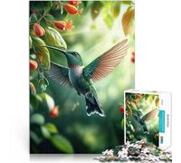 puzzle 1000 pezzi per adulti Colibrì che si nutre di fiori Gioco di famiglia antistress sfida difficile Adatto per la decorazione del desktop 75x50cm