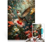 puzzle 1000 pezzi per adulti Colibrì floreale Aiuta il cervello ad allenare i giocattoli che creano dipendenza per coltivare la pazienza Opera d'arte 52x38cm